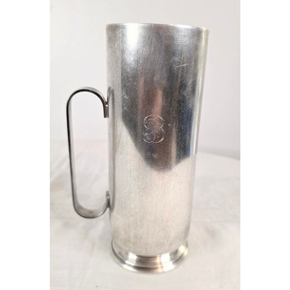 Vintage Oneida Silverplate Cocktail/Water Pitcher  8 1/2" Tall Engraved "B"